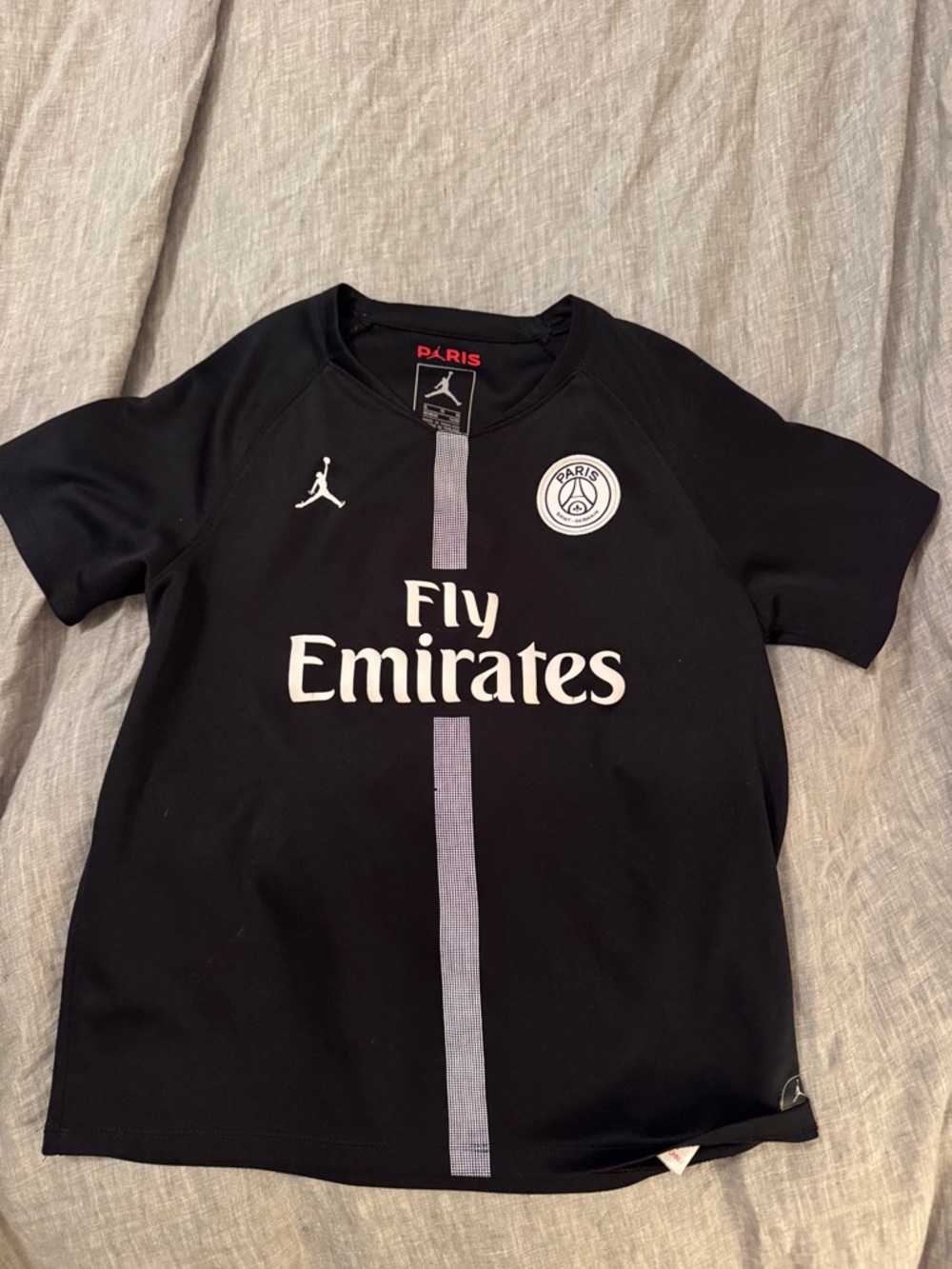 Jordan PSG Kids Soccer Jersey with Gray Stripe 7/8yrs - 122/128cm